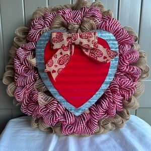 Handmade Deco Mess Valentines Day Wreath